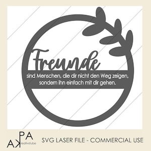 Laserdatei Loop Freunde Freundeloop Wanddekoration_ SVG und DXF-Datei inkl. Gewerbelizenz
