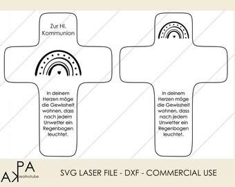 Laser file cross wooden cross communion communion gift_ SVG and DXF file including commercial license