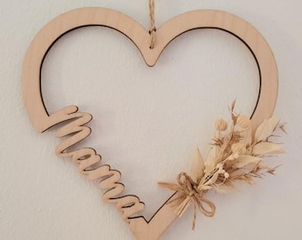 File laser Festa della mamma Cuore della mamma Regalo per la festa della mamma _ File SVG e DXF inclusa licenza commerciale