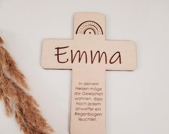 Laser file cross wooden cross baptism christening gift_ SVG and DXF file including commercial license