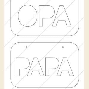 Laserdatei Schild Papa Opa Vatertag _ SVG und DXF-Datei inkl. Gewerbelizenz