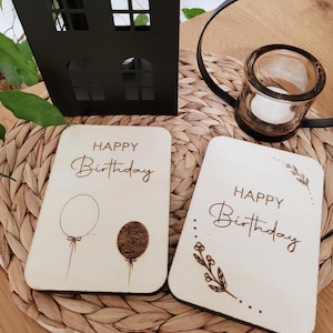 Archivo láser Cumpleaños Tarjeta de cumpleaños Regalo de cumpleaños en efectivo Vale de regalo _ Archivo SVG y DXF que incluye licencia comercial