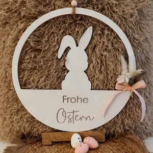 Laserdatei Osterhase Loop Osterhase-Loop Osterdeko Türkranz_ SVG und DXF-Datei inkl. Gewerbelizenz