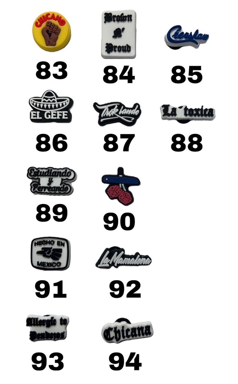 Mexican & Loteria Culture Croc Charm Accessory Jibbitz Etsy