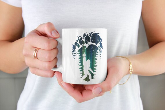 Bigfoot flipping off Coffee Mug, office mug, 15oz mug, Funny, rude, crude mug, office gifts, sarcastic mug, coffee cup