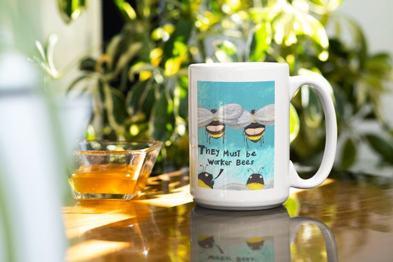 Worker Bee Funny Comic Coffee Mug