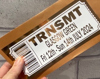 TRNSMT Gift Ticket | Concert Ticket | Foil Ticket |