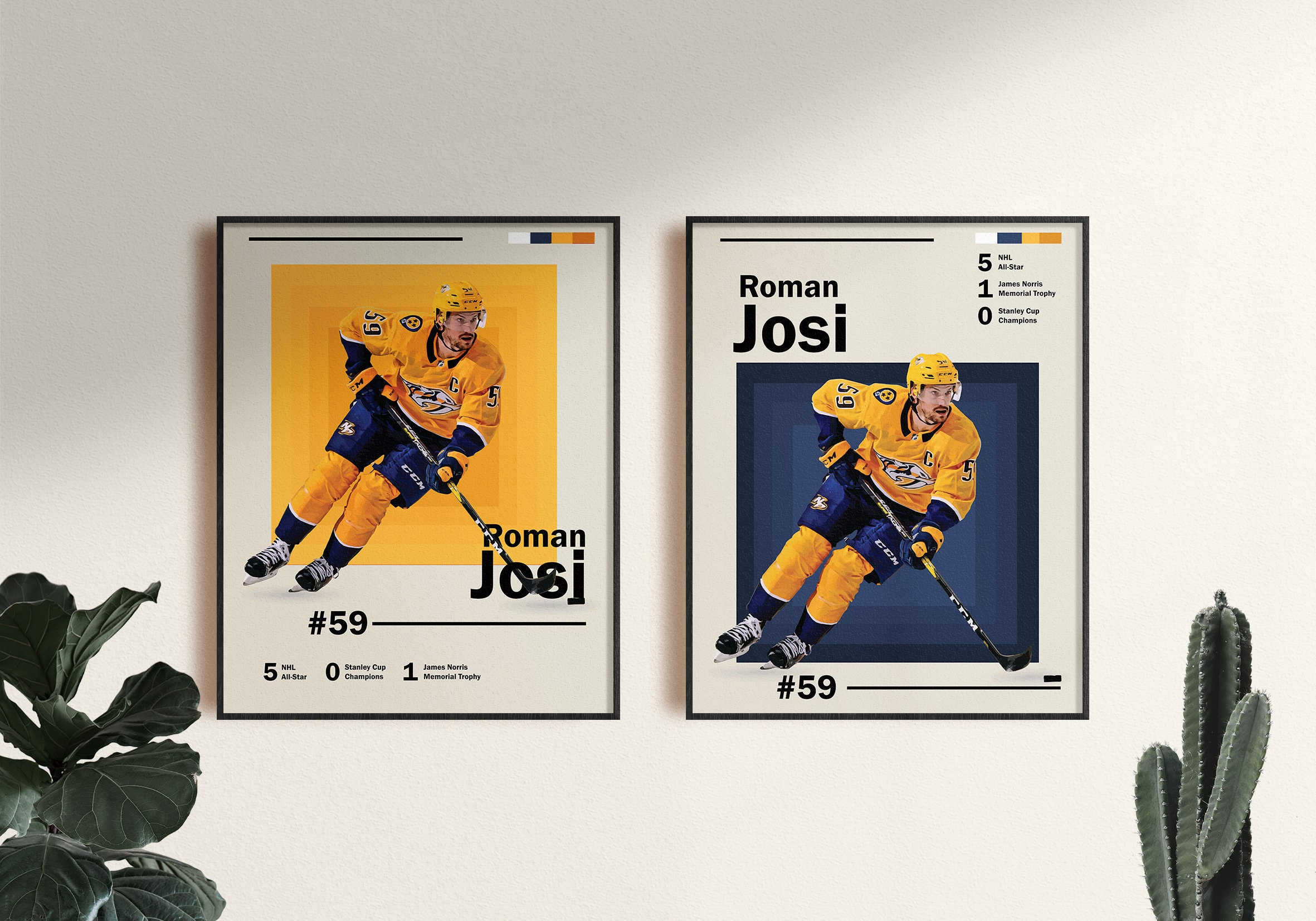Roman Josi Nashville Predators | Hockey poster, modern minimalist NHL wall art, Hockey bedroom, sports games room print, nhl fan gift idea