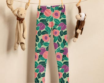 Peachy Keen Toddler Leggings in Bright Bellini