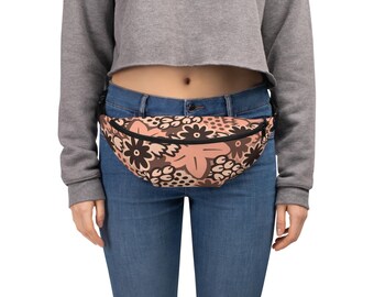 MonoMaximal Botanical Blush Belt Bag with Hidden Pocket