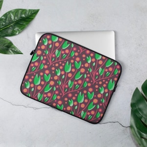 Enchanted Tulips Laptop/Tablet Sleeve in Fairy Melon