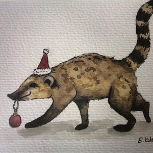 Weihnachtskarte Coati