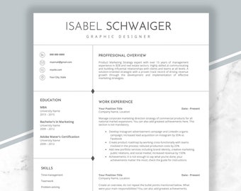 Modern Resume Template: Stand Out and Get Hired | resume template google docs | resume template word | resume template
