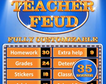 Teacher Friendly Feud Game | Teacher Activity | Teacher Game | Teacher Retirement | Teacher Appreciation | Staff Meeting | Teacher Games