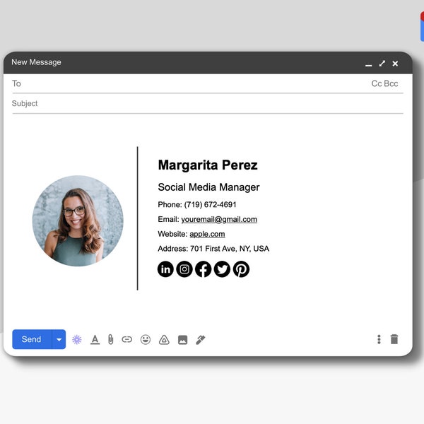 FREE! Email Signature Template | Leave a Lasting Impression With Every Email | Gmail | Email Signature Template | Clickable Email Signature