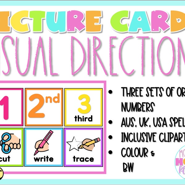 Classroom Management Instruction Direction Visual Cue Cards