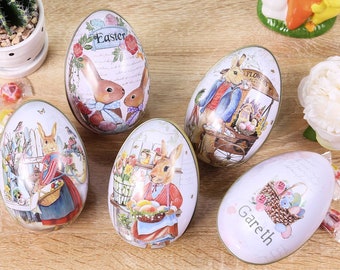 gift jewelry presentation box Easter Eggs Candy Boxes,personalized Easter Basket Filler,Easter Gifts For Kids,Bunny Egg,Easter Candy Containers,Vintage Easter Decor