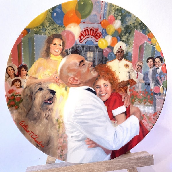 Edwin M. Knowles "Annie and Daddy Warbucks: The Finale" The Annie Collector's Plate Series 1986