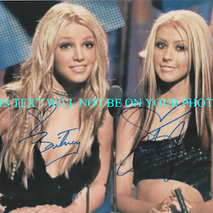 BRITNEY SPEARS and CHRISTINA Aguilera signed autograph autographed 8x10 reprint photo  Incredible performers