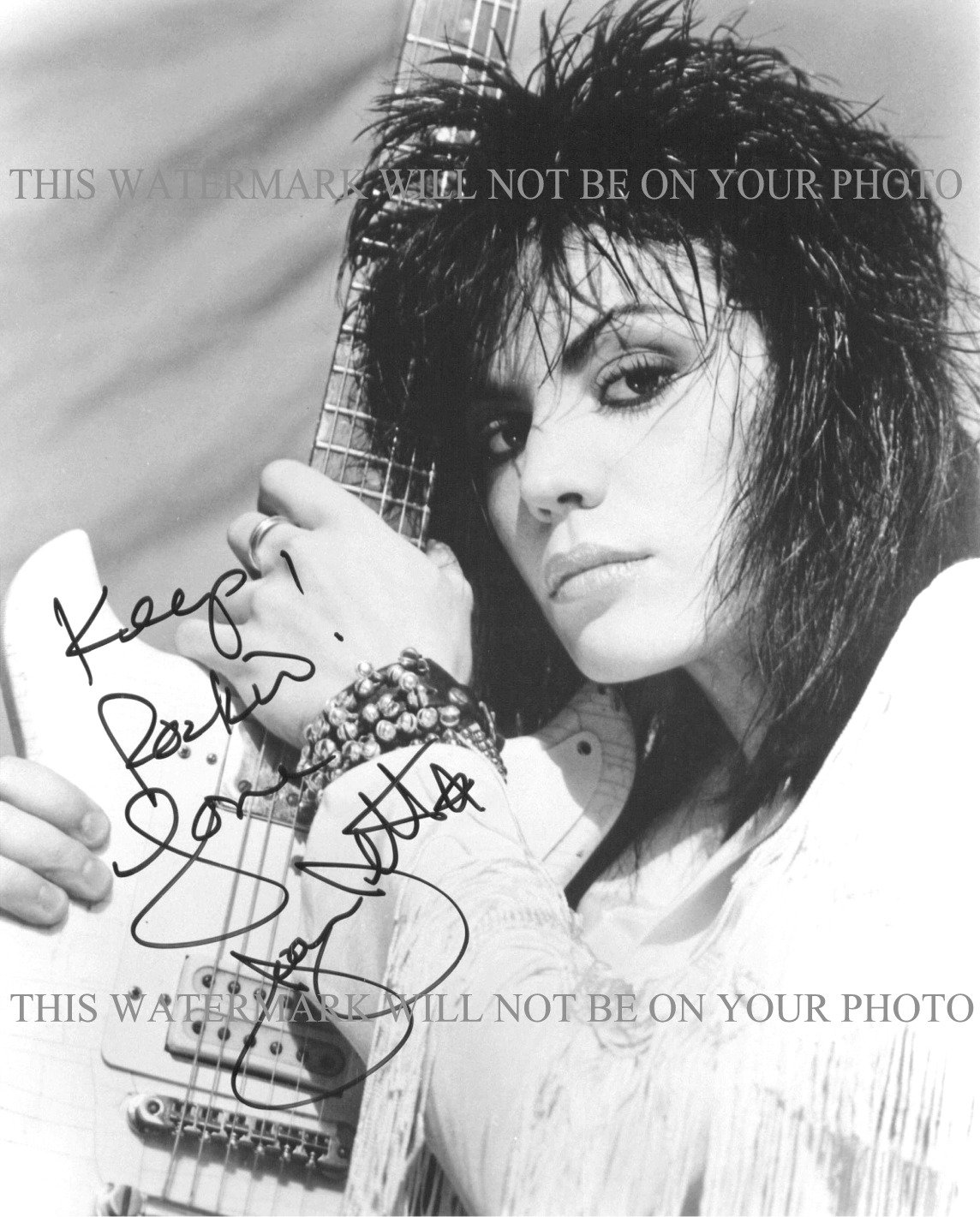 JOAN JETT Incredible Rock Legend Signed Autograph Autographed 8x10 - How Old Is Joan Jett? Rock Legend's Age & Timeless Cool