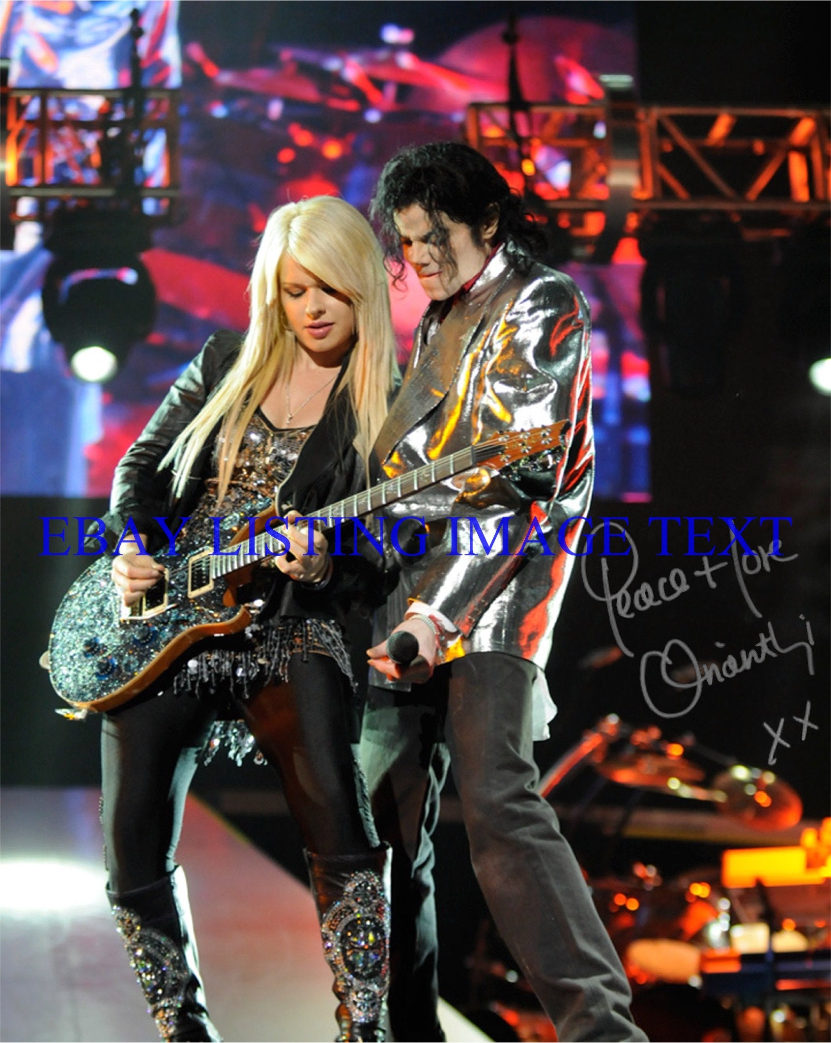 マイケル・ジャクソン Orianthi オリアンティ 直筆 サイン オートグラフ マイケル・ジャクソン Orianthi オリアンティ 直筆 サイン