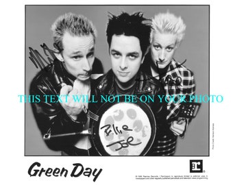 Green Day Signed Photo X3 – Billie Joe Armstrong, Tre Cool, Mike