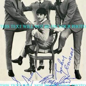 THE BEATLES group band John Lennon George Harrison Ringo Starr and Paul McCartney signed autograph 6x9 studio reprint promo photo