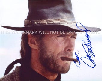 CLINT EASTWOOD signed autograph autographed 8x10 reprint photo Feeling Lucky, Dirty Harry, Good Bad and the Ugly  Legendary King Of Outlaws