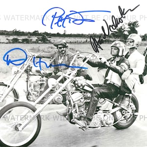 EASY RIDER Cast Dennis Hopper Jack Nicholson Peter Fonda signed autograph autographed 8x10 repnt photo