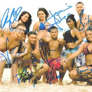 JERSEY SHORE Cast Nicole Snooki Mike DJ Pauly Vinny JWoww Angela Sammi Ronnie Deena signed autograph autographed 8x10 photo reprint