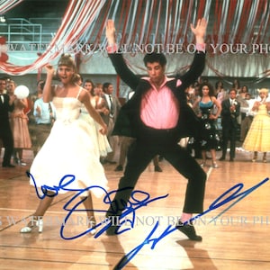 GREASE CAST Olivia Newton John and John Travolta signed autograph autographed 8x10 reprint photo  Tell Me More, Tell Me More