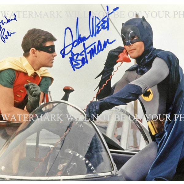 BATMAN TV Show Cast Adam West and Burt Ward - Robin signed autograph autographed 8x10 reprint photo