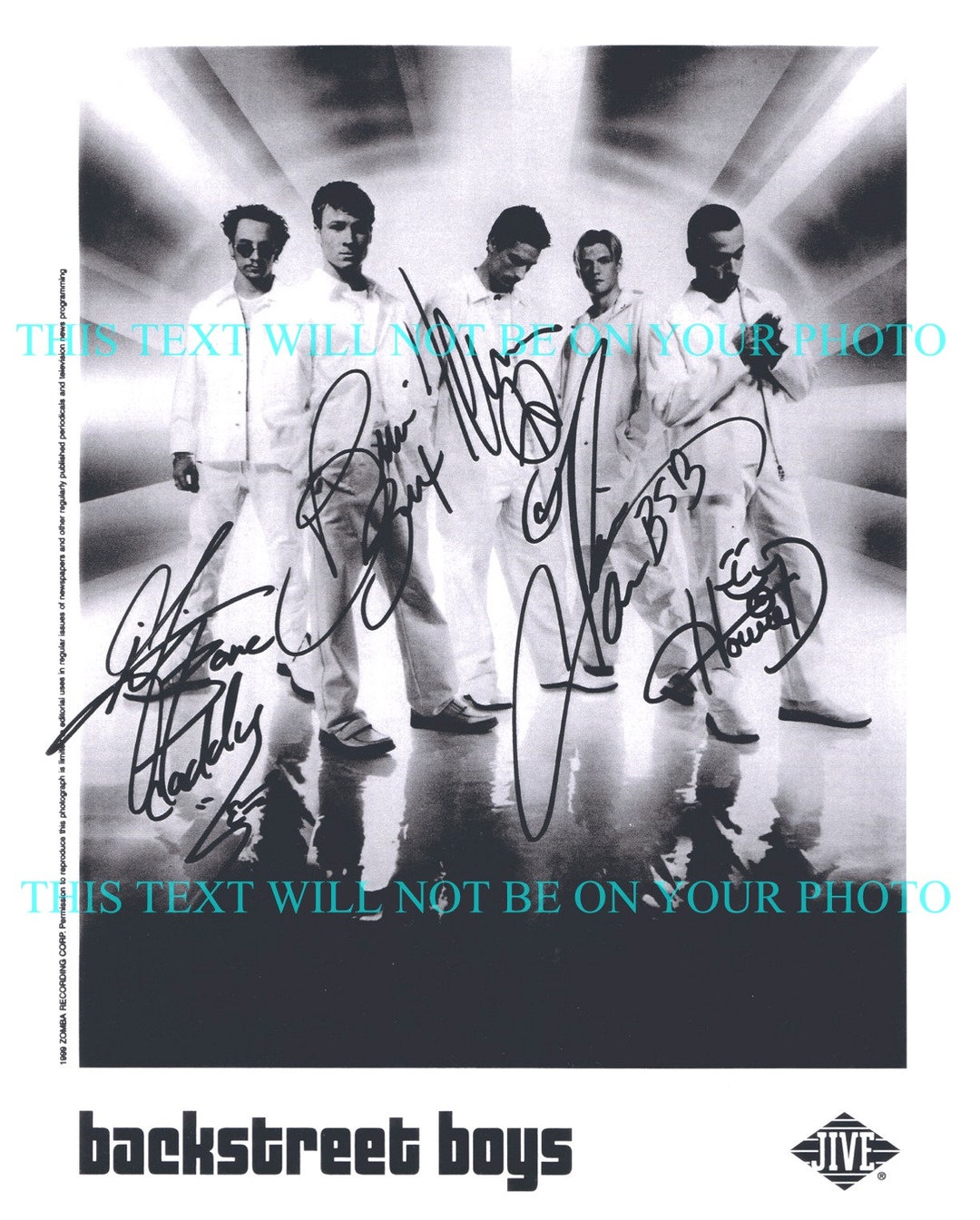 The BACKSTREET BOYS Group Band Signed Autograph 8x10 Photo The BACKSTREET BOYS Group Band Signed Autograph 8x10 Photo