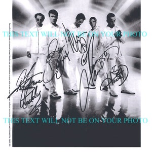 The BACKSTREET BOYS group band signed autograph 8x10 photo reprint Nick Carter Howie Dorough AJ McLean Brian Littrell and Kevin Richardson