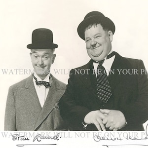 Stan Laurel and Oliver Hardy Great Comedy Duo TV Show signed autograph autographed 8x10 photo reprint