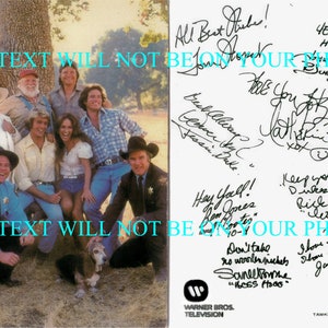 The Dukes Of Hazzard Full Cast Catherine Bach Tom Wopat John Schneider Best Hurst Booke Denver Pyle signed autographed 6x9 photo reprint