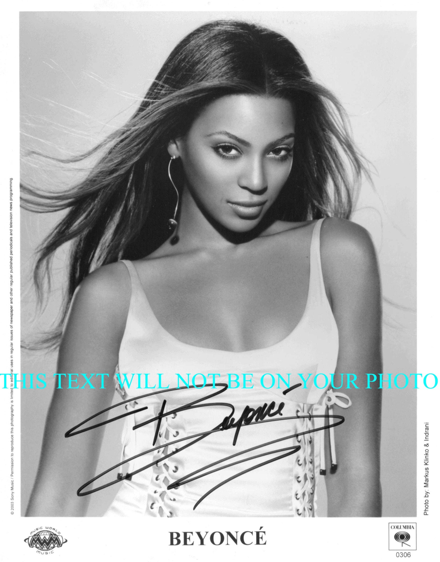 BEYONCE KNOWLES Incredible Diva Performer Signed Autograph