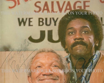 SANFORD & SON Cast Redd Foxx and Demond Wilson signed autograph autographed 8x10 reprint photo Classic Comedy Sitcom TV Show red fox