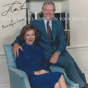 President Jimmy Carter and 1st Lady Rosalynn Carter signed autograph autographed 8x10 photo reprint Rosalyn