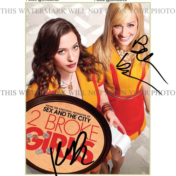 2 BROKE GIRLS Cast signed autograph autographed 8x10 reprint promo photo Great Comedy TV Show two