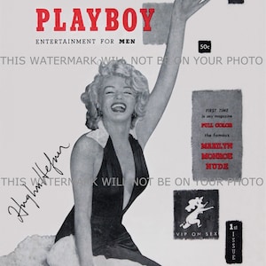 HUGH HEFNER Playboy Cover Photo With Marilyn Monroe signed autograph autographed 8x10 photo reprint