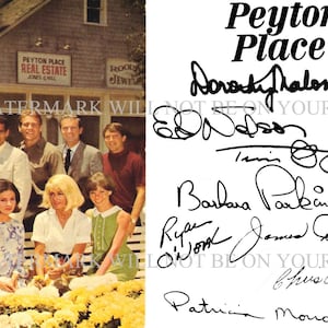PEYTON PLACE Cast Ryan O&#39;Neal + signed autograph autographed 6x9 studio promo photo reprint Oneal