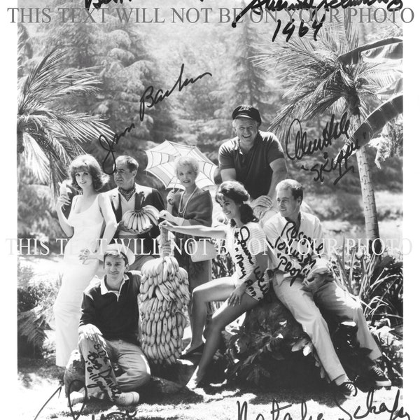 GILLIGAN'S ISLAND Cast Sherwood Schwartz Gillian Skipper Movie Star Professor + signed autograph autographed 8x10 photo reprint Gilligans