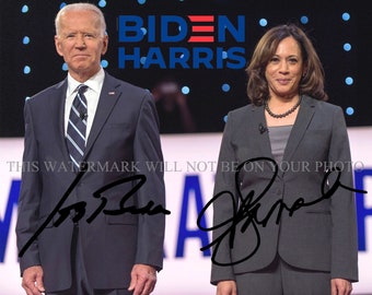 Joe Biden and Kamala Harris 46th President & 49th Vice President of United States of America signed autograph autographed 8x10 photo reprint