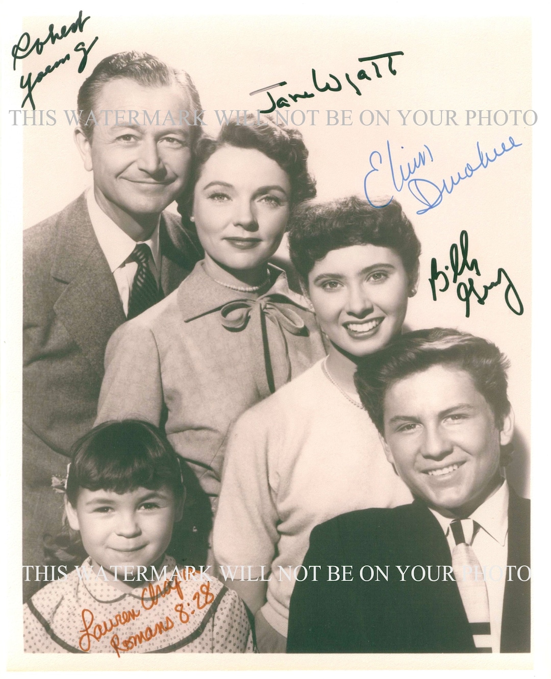 Father Knows Best Cast Robert Young Jane Wyatt Elinor Donahue Billy Gray  Lauren Chapin Signed Autograph Autographed 8x10 Photo Reprint - Etsy, image size:1080x1330