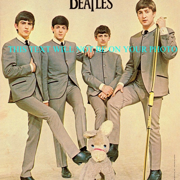 THE BEATLES group band John Lennon George Harrison Ringo Starr and Paul McCartney signed autograph 8x10 studio reprint promo photo