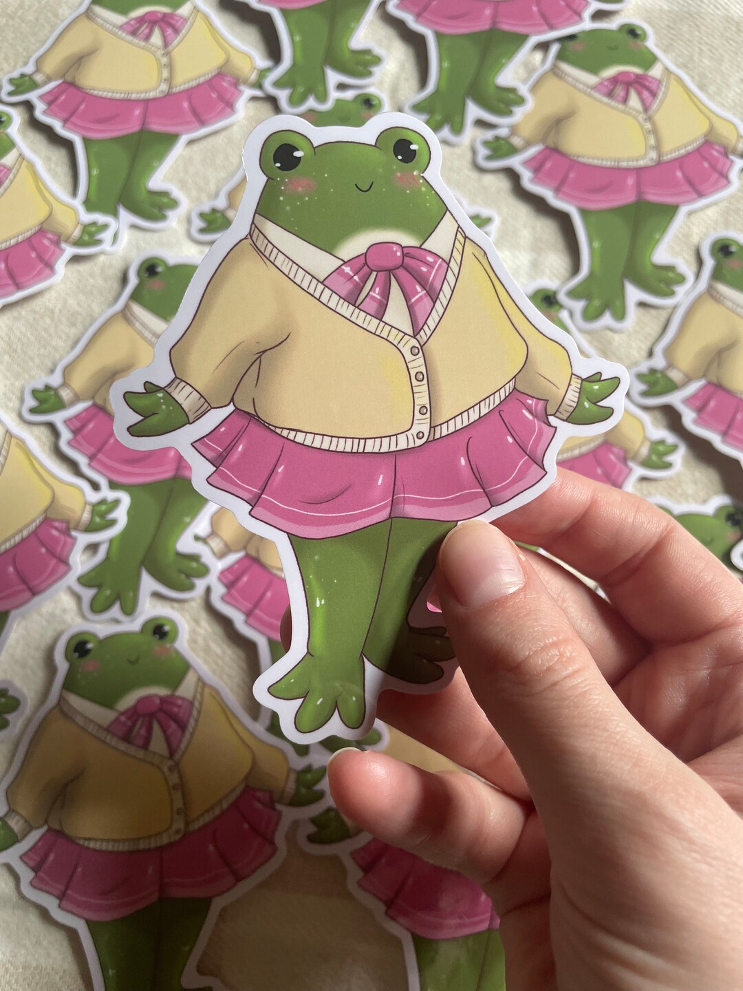 Stylish Frog Sticker Frog Sticker Frog Art Cute Frog Sticker 4 Vinyl ...
