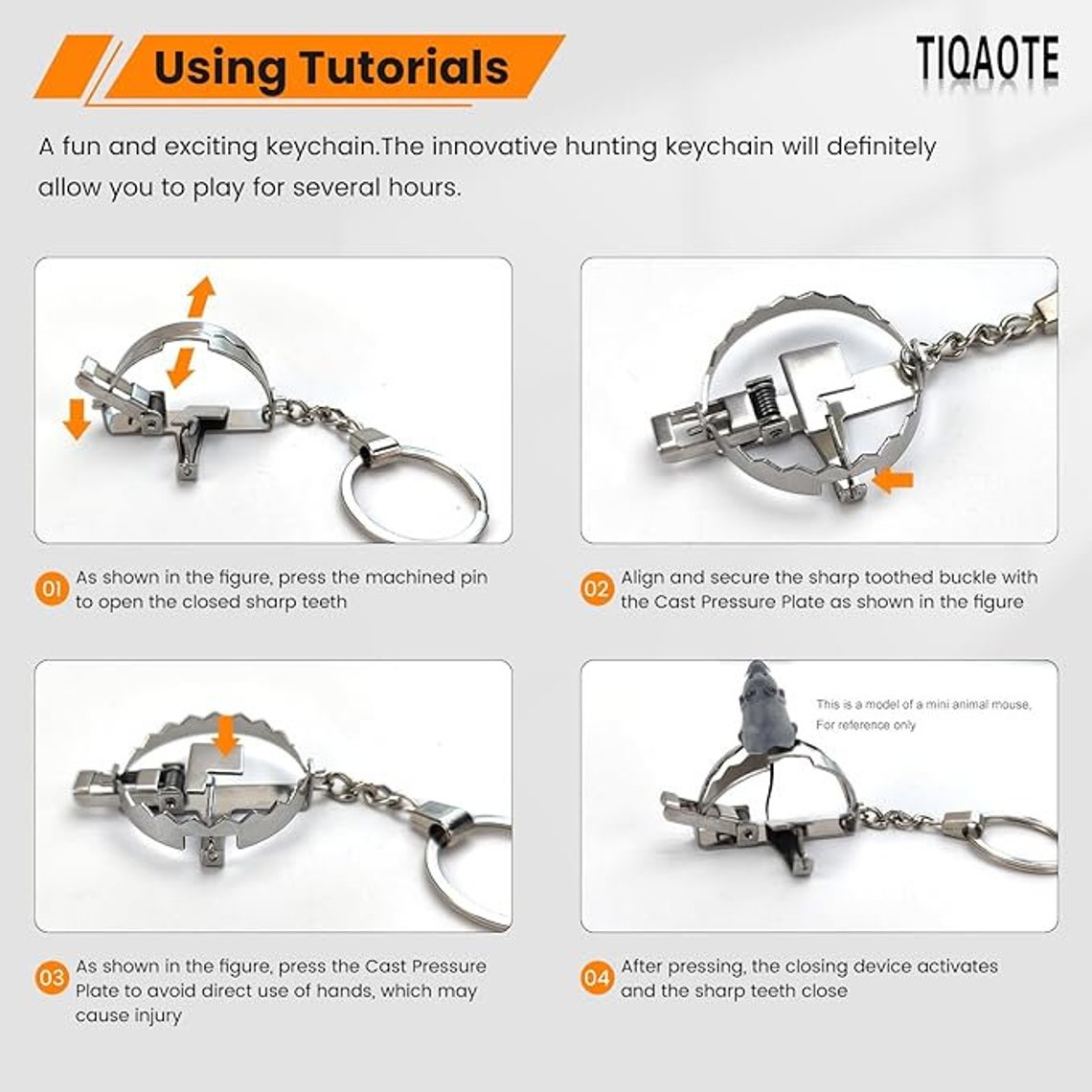 MINI Bear Trap Keychain Etsy