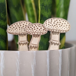 Cute Mushroom Plant Pals - Houseplant Accessory Decoration - Gift for Plant Lover and Gardener - Indoor Plant Accessory - Plant Buddy