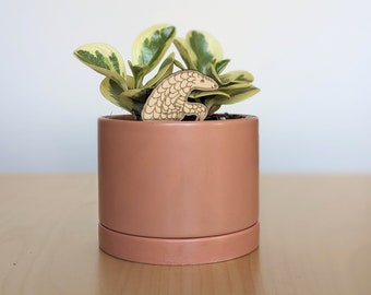 Pangolin Plant Decoration - Indoor Houseplant Decor - Plant Accessory - Plant Lover Gift - Unique Animal Pangolins - Plant Buddies